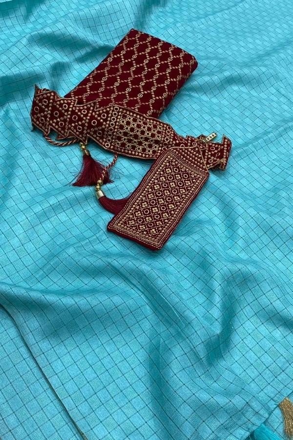 Jute Silk saree with cotton tussle