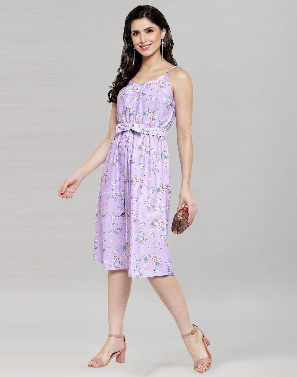 Long Stylish Purple Maxi Dress for Women Western Wear