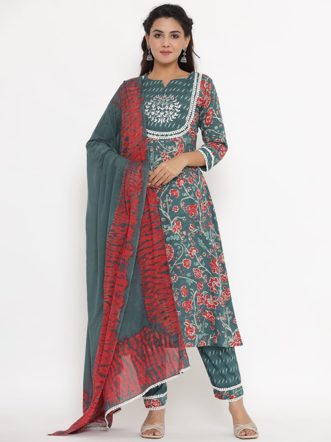 Beautiful ALine Kurti With Side Pocket,Indian Designer