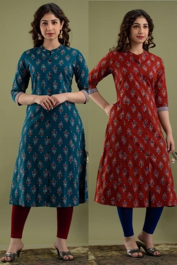 Cotton Kurti With side pocket (pack of 2)