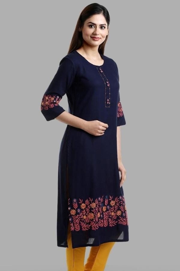 Embroidery Cotton Kurti with lining
