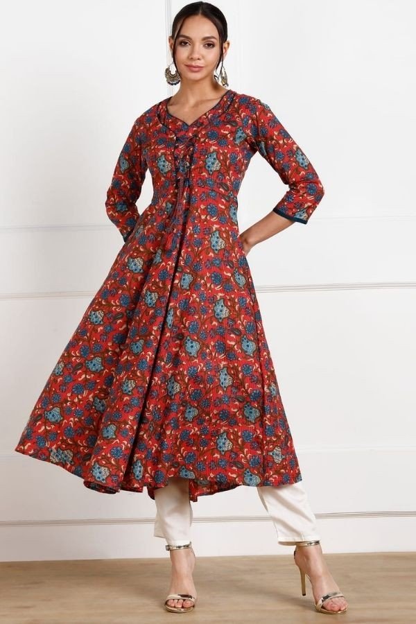 Anarkali Kurti Blue